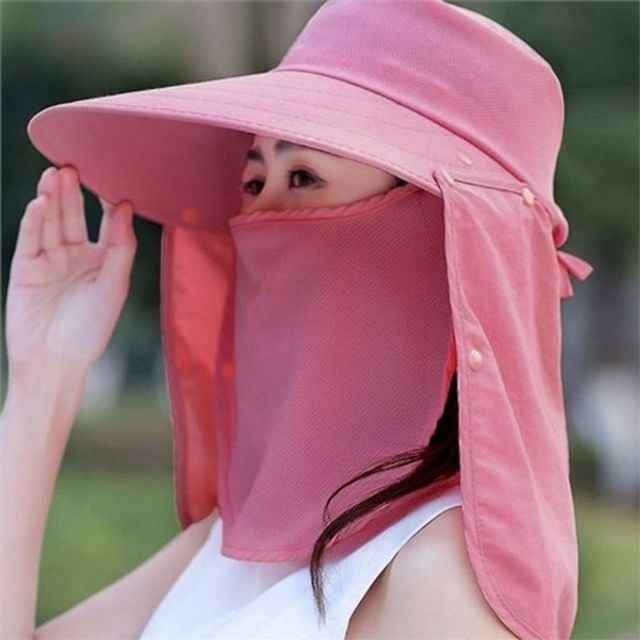 야외 여성 자외선 차단 모자 목가리개 여성 가림막 모자 농사