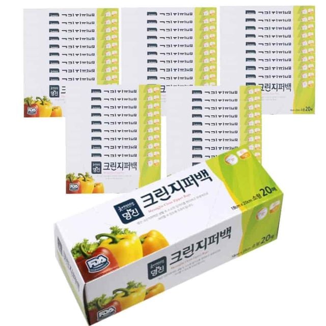 지퍼백 S 20매 50p 냉동지퍼백 지퍼백비닐 음식물보관 밀봉지퍼백