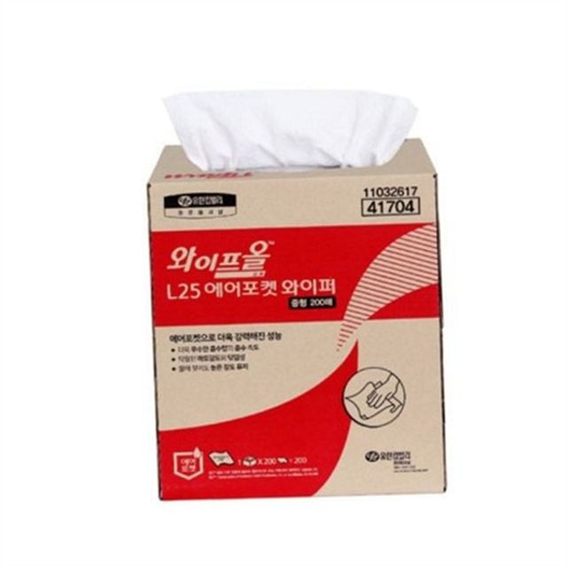 산업용 와이퍼 에어 포켓 와이퍼 작업용 흡수력 티슈형 현장 공장 정비용 부드러운 보푸라기 물기제거