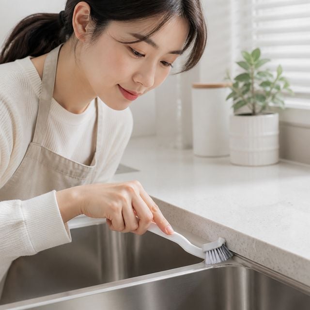 싱크대 틈새 세척솔 주방 배수구 청소 브러시 - 이미지 1