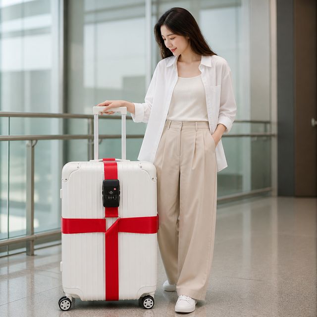 여행가방 십자 자물쇠 벨트 TSA 잠금 스트랩 캐리어 고정용