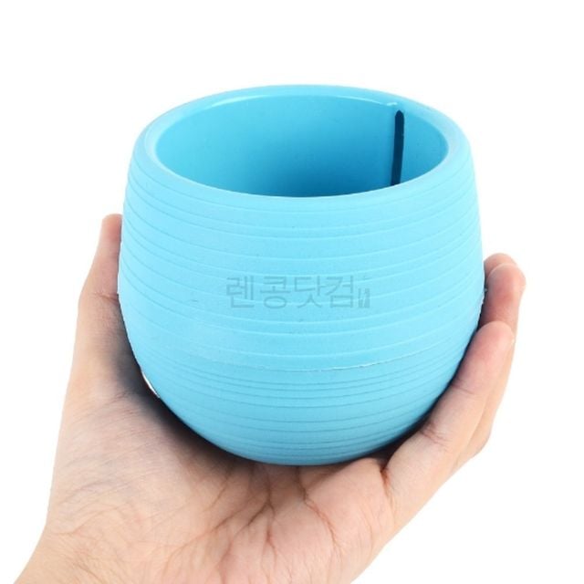 식물키우기화분 미니화분키우기 미니 컬러 원형 플라스틱 화분 중형