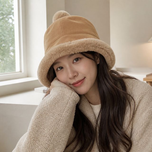 보아털 벙거지 모자 4컬러 겨울 방한용 버킷햇