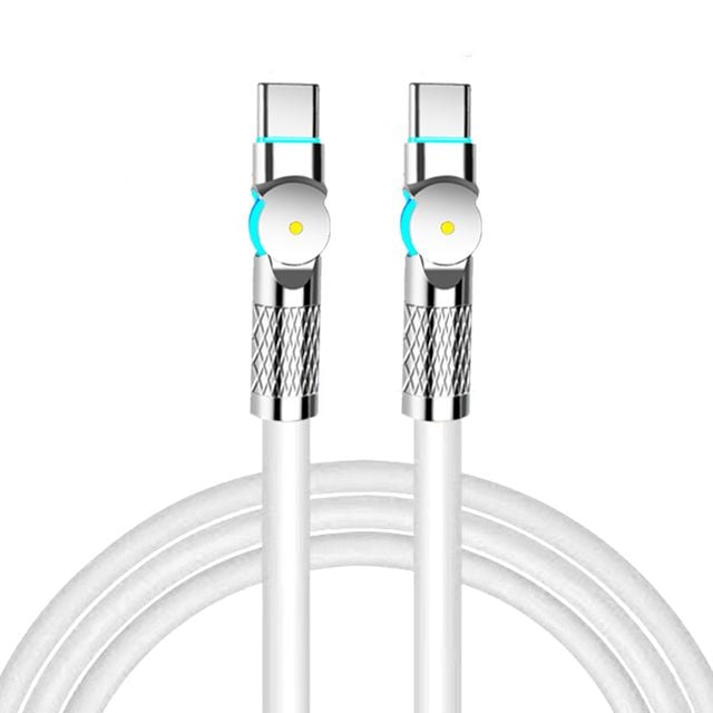 보스위즈 데이터 케이블 2M 60W 180도 회전 LED 라이트 CtoC 고속 충전 CTC260 - 이미지 1