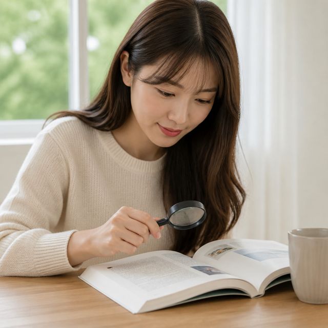 확대경 접이식 손돋보기 노인 독서용 실버용품 보조기구
