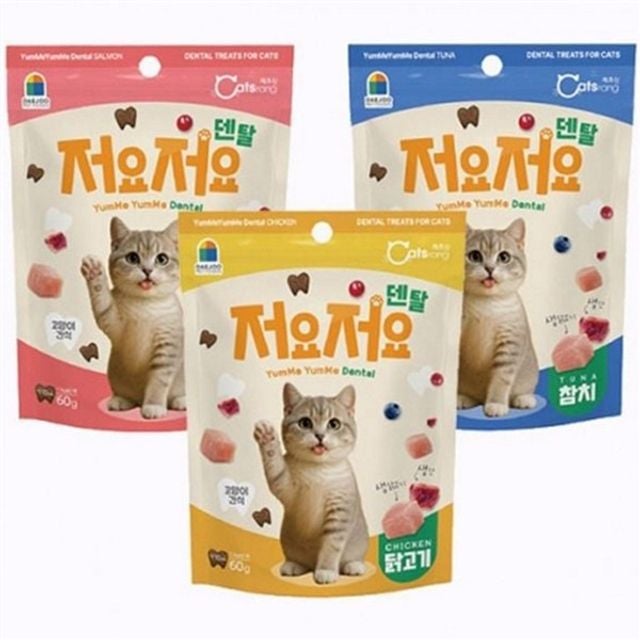 고양이 치아 간식 고양이 덴탈 간식 닭고기 바삭한 치석 구강 관리 제거 이빨 반려동물 기호성 어덜트 참치