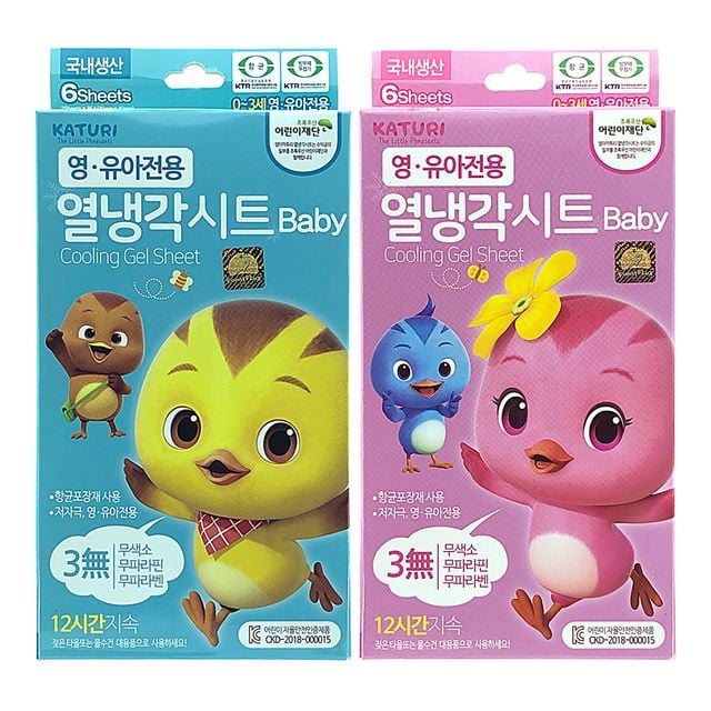 엄마까투리 열냉각시트 영유아용 6매입 (랜덤)