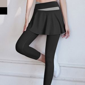 여성 Y존 힙커버 치마 레깅스 데일리 운동 요가복 - 이미지 2