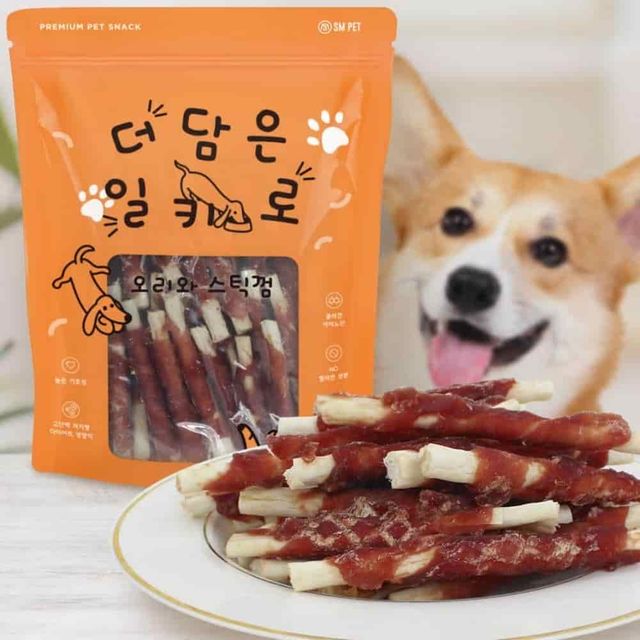스틱껌 오리 1kg 강아지치석제거 애견간식 애견껌 애완견훈련간식