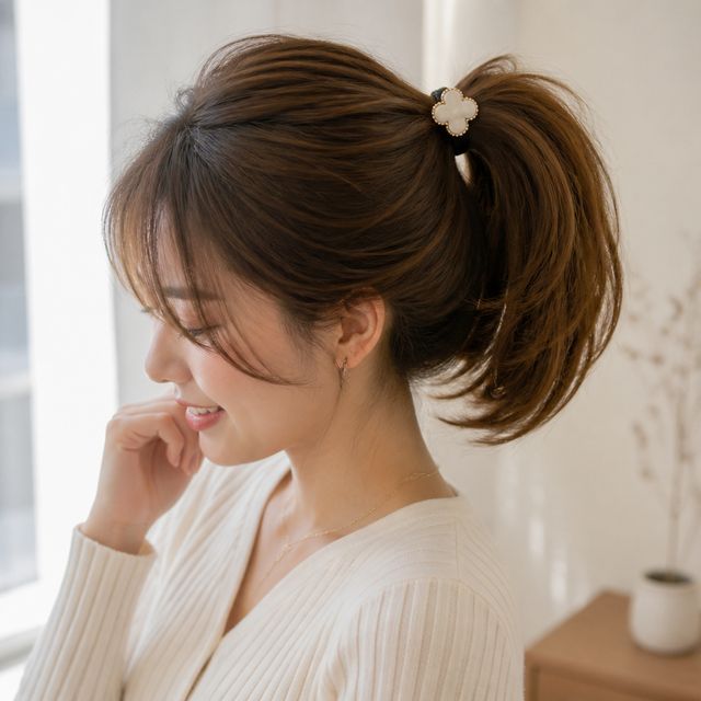 헤어밴드 5컬러 여자 헤어액세서리 올림머리 고무줄 - 이미지 1