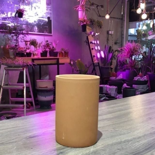 갈색 원형 토분 필통 9x14cm 작은화분 인테리어소품