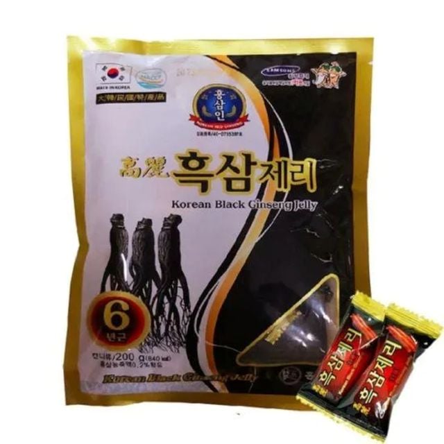 6년근 고려흑삼젤리 200g x 40봉지 (1박스)