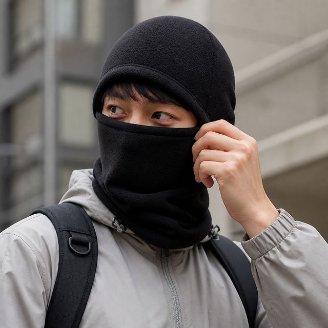 방한 바라클라바 밀리터리 극세사 모자 겨울 캠핑 낚시 안면 마스크