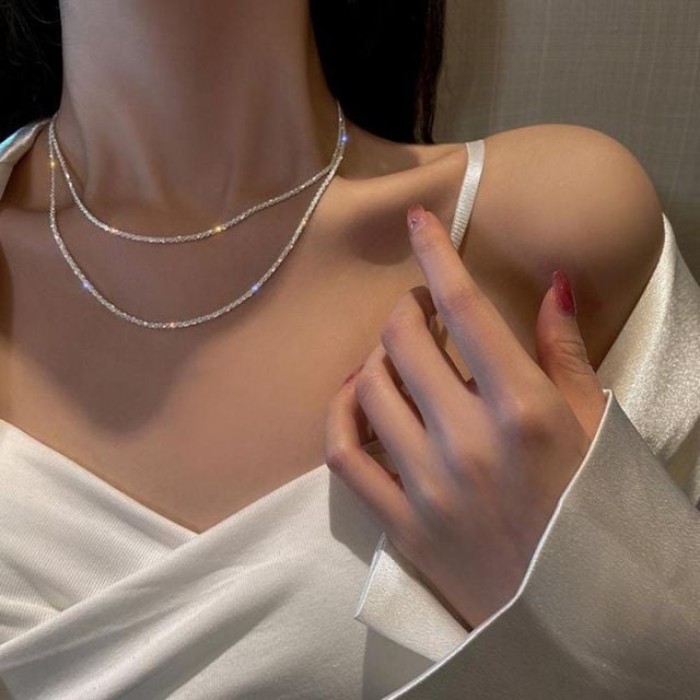 은목걸이 실버 스크루 체인목걸이 남자은
