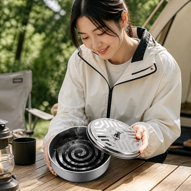 스텐 모기향 받침대 거치대 캠핑 모기향통 연소기 홀더 여름 캠핑용품