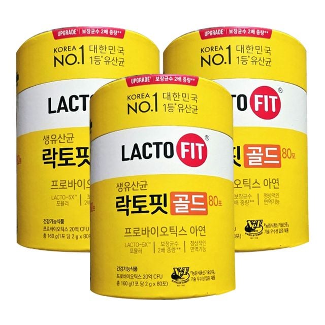 종근당건강 락토핏 생유산균 골드 2g x 80포 3개