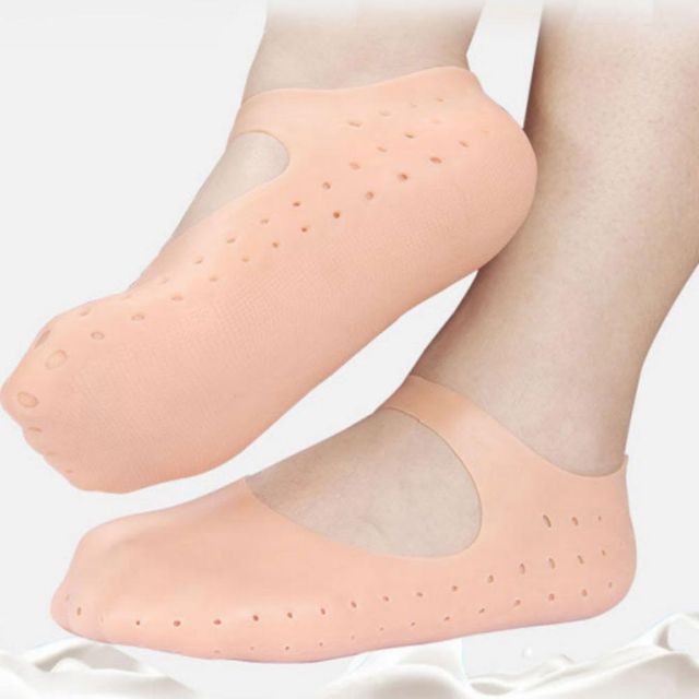실리콘 풋케어 보습 덧신 발뒤꿈치 각질제거 패드 양말 덧버선 균열 방지