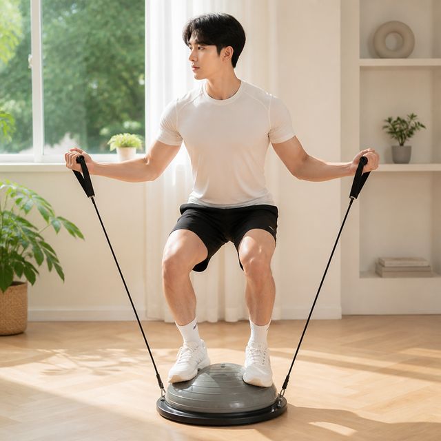 하프짐볼 밸런스 돔볼 코어 운동기구 홈트레이닝 실내운동 기구 - 이미지 1
