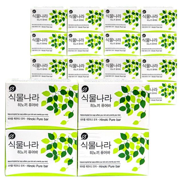 식물나라 히노끼 퓨어바 90g 세수 비누 4입 5개