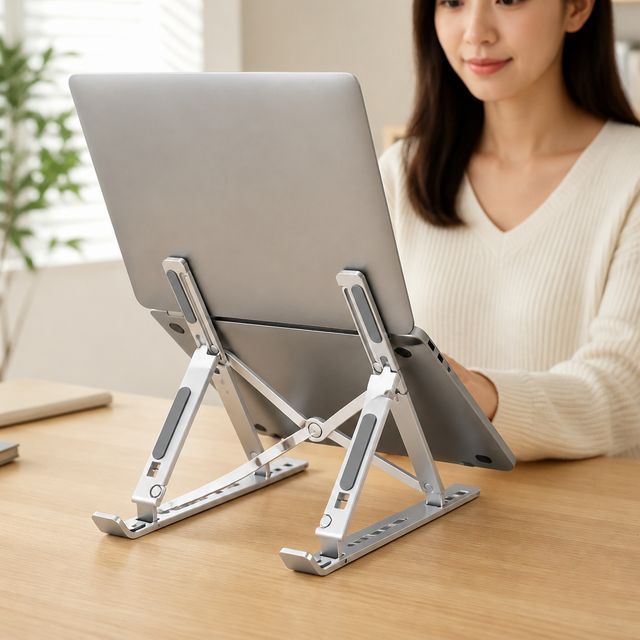 노트북 받침대 메탈 접이식 거치대 파우치 구성 상품