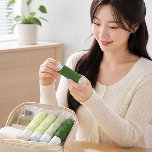 화장품 용기 실리콘 파우치 여행용 어메니티 케이스 - 이미지 1