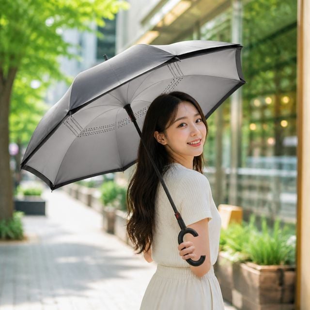 거꾸로장우산 자외선차단 양우산 경량우산 방수커버 휴대용 양산 우산