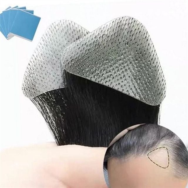 여성 부분 가발 앞머리 가발 헤어라인 엠자 정수리 탈모 커버 피스 남성