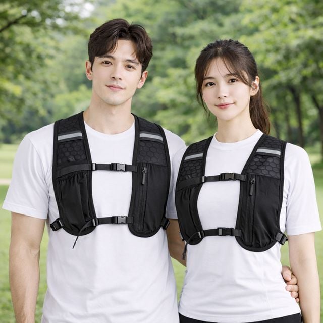 트레일 러닝 조끼 블랙 경량러닝조끼 메쉬조끼 - 이미지 2