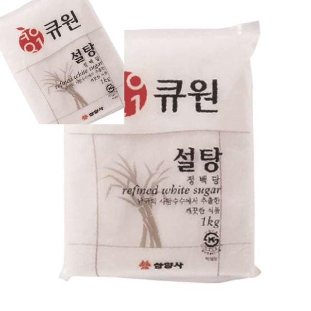 삼양사 큐원설탕 정백당1KG 백설당 흰설탕 백설탕 하얀설탕