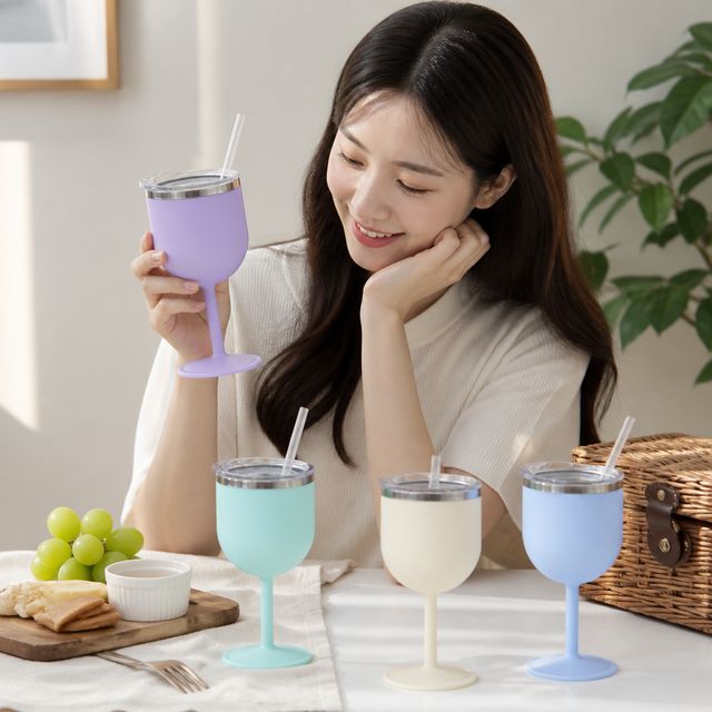 304 스테인리스 텀블러 와인잔 120ml 와인 휴대용 커피컵 맥주컵 보온보냉잔
