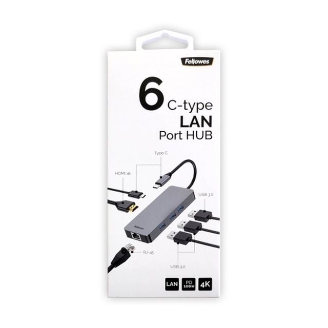 펠로우즈 C타입 6IN1 LAN포트허브 CRC100007972 (1개입)