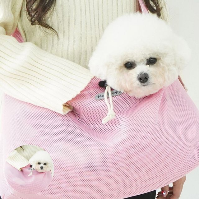 강아지케이지 애견이동가방 강아지이동가방 끌레 메쉬 이동가방 파스텔핑크
