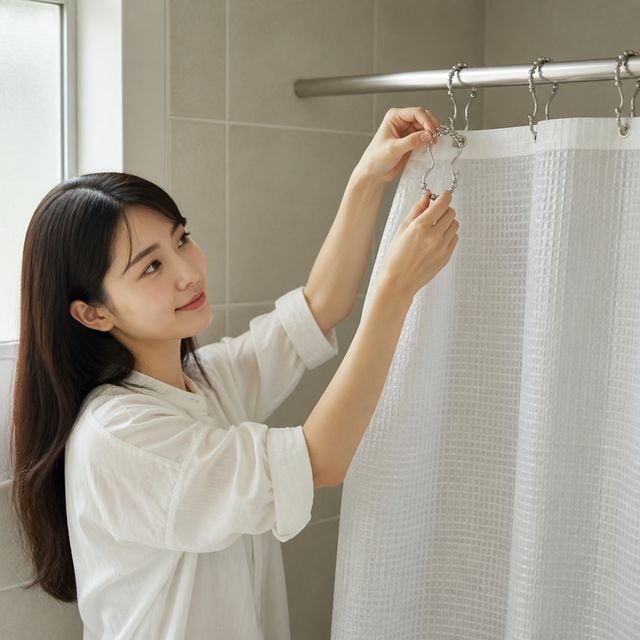 욕실 샤워커튼 링 볼형 고리 화장실 샤워부스 커튼걸이 소품