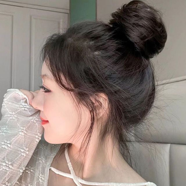 똥머리 가발 묶음머리 볼륨가발 - 이미지 3