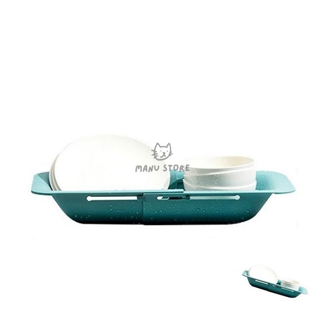 물기제거대 식기받침대 슬라이딩 싱크대 행거 핑크