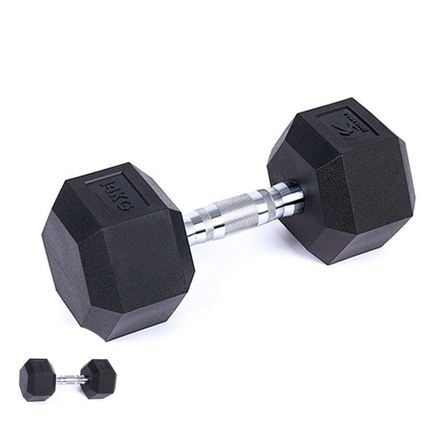 아령덤벨 운동기구아령 덤벨 PEV 육각 아령 14kg 단품1개