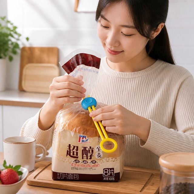 봉지 밀봉 집게 주방 간식 보관 케이블 정리 타이 홀더 시리얼 봉투 클립
