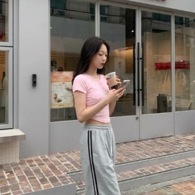 사선 포인트 버뮤다 팬츠 데일리 여름 반바지