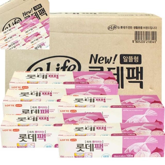 롯데 팩 알뜰형 30x40x100매 30개입 위생팩 위생백 일회용봉지 위생롤팩