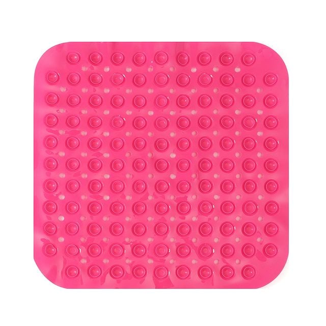 타일흡착 욕실매트 미끄럼방지 핑크 47x47cm 씽크대매트 화장실 바닥매트 샤워발판 논슬립발매트 - 이미지 1