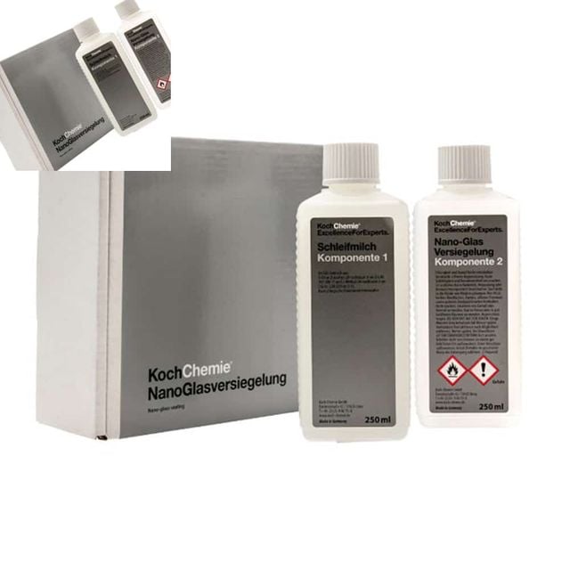 나노글라스 씰링 2액형x250ml 유리코팅제 자동차물때제거 유막제거제 자동차얼룩제거 자동차유리세정제