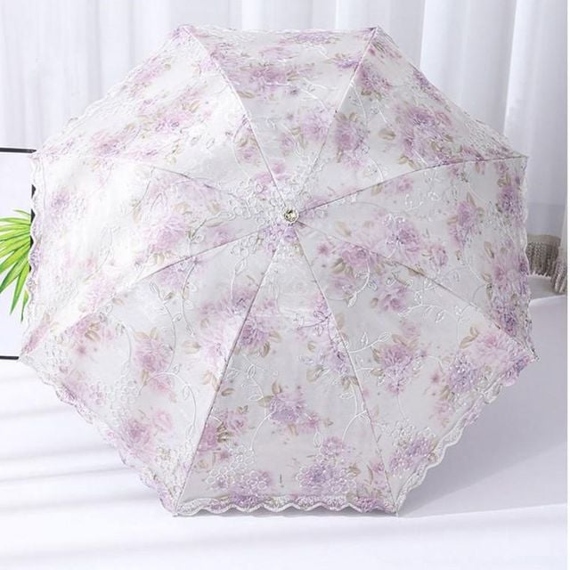UV 자수 자외선 레이스 차단 로즈 선블록 양산