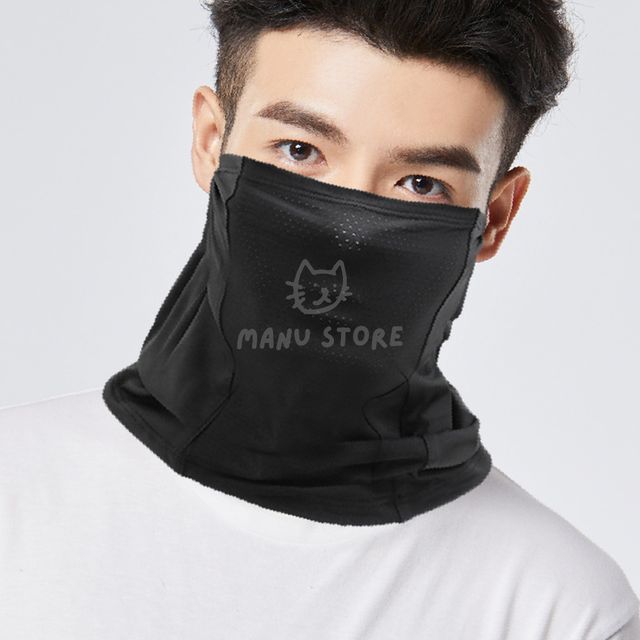 여름등산 자외선차단마스크 귀걸이형 쿨 멀티스카프 블랙