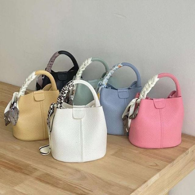 데일리 레더 미니백 스카프 여성 핸드백 크로스백 토트백 클래식 미니