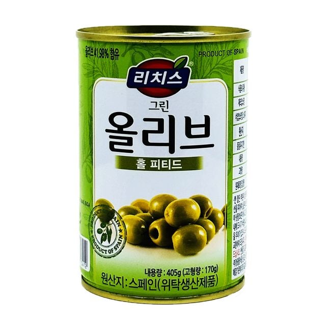 스페인의 풍미 그린올리브 홀 피티드 405g