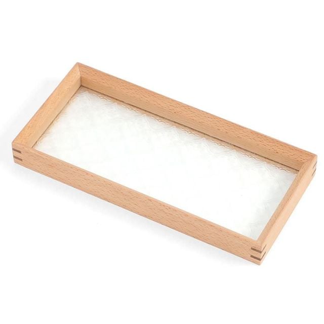플라워 유리트레이 30x14cm 내추럴