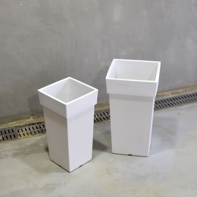 대형 플라스틱 화분 유니크 500 사각 25x25x50cm - 현대적 디자인 원예용 - 이미지 5