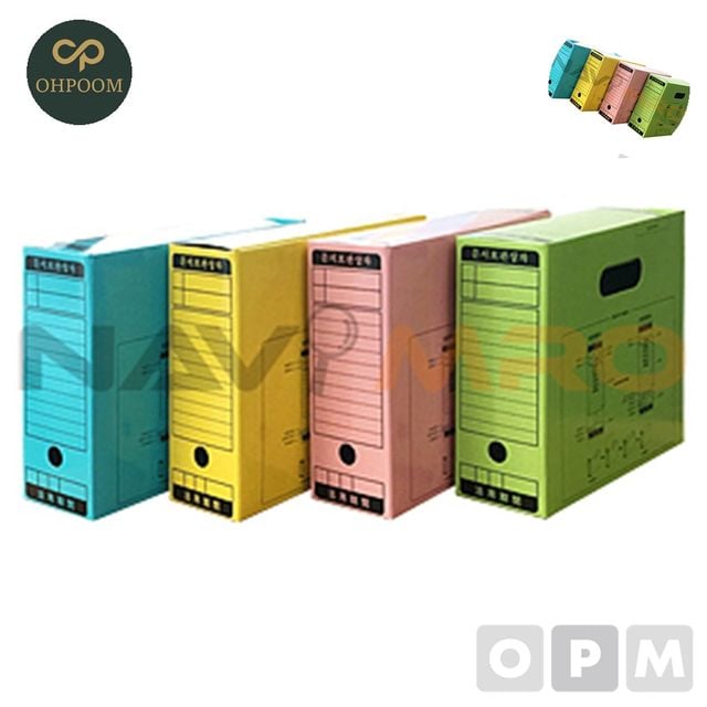 화일보관함 문서수납함 문서보관상자 A4 1BOX 80EA 분홍/255x320x100