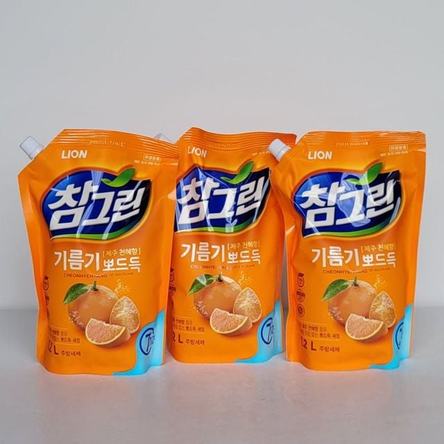주방 리필 세제 1.2L 3개 향 좋은 청소용품 - 이미지 1
