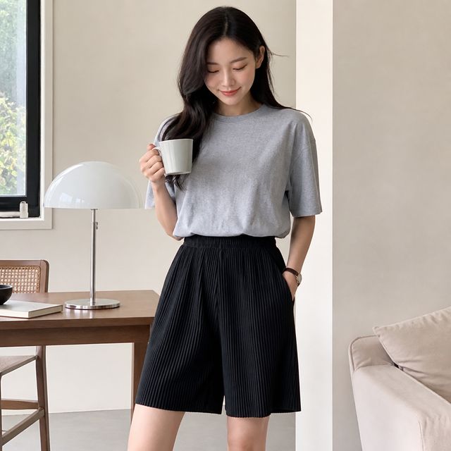 여성 골지 4부 반바지 3color 데일리 여름 하의